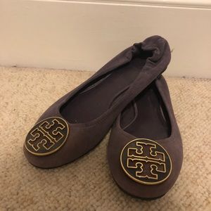 Purple Velvet Tory Burch Flats